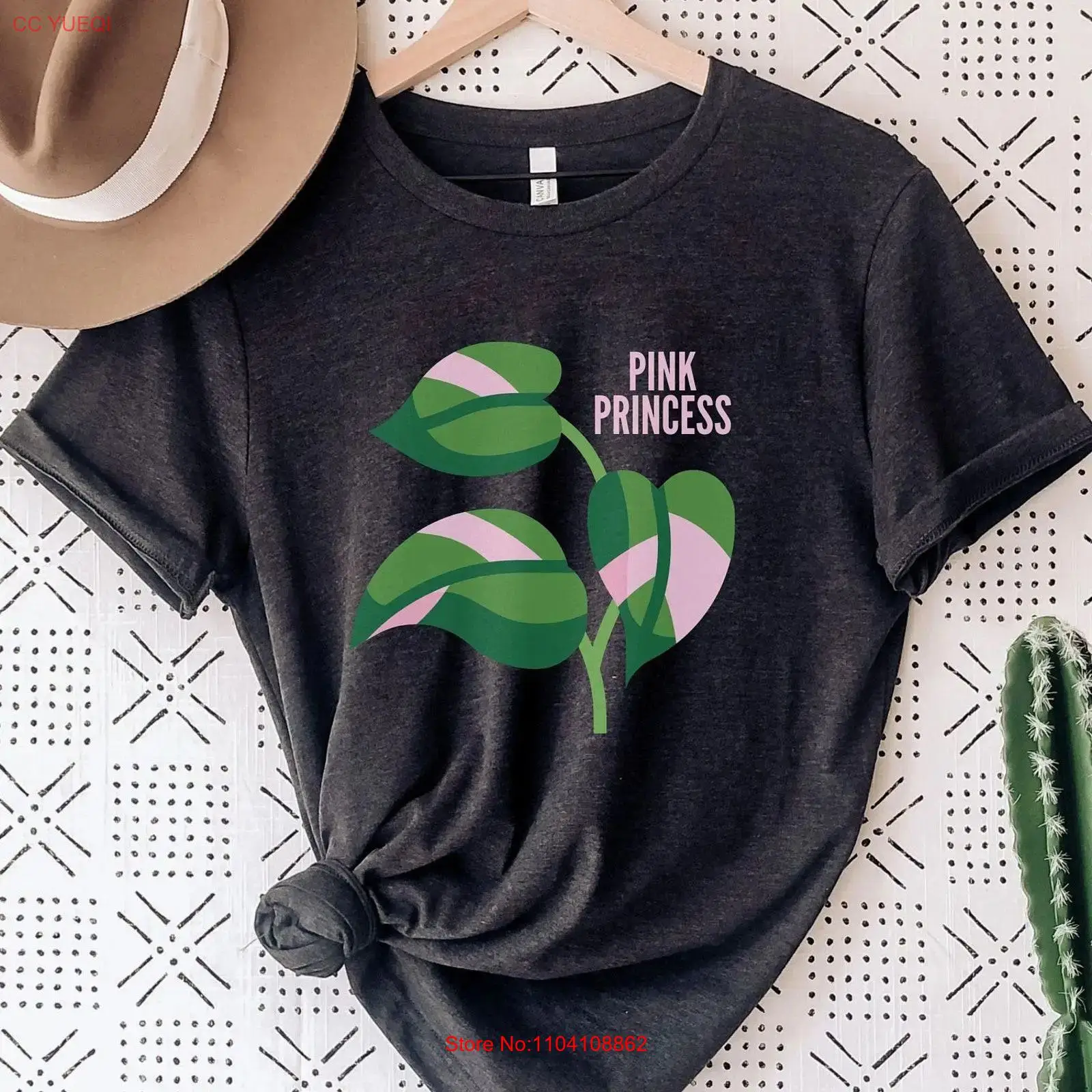 Philodendron Pink Princess - Kaos Philodendron Pink Princess, Tanaman Hias