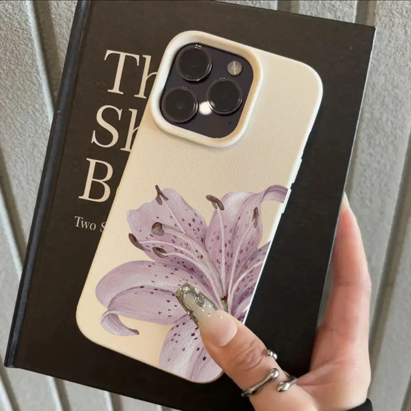 Plants X - Casing Ponsel Bunga Lily Ungu Untuk