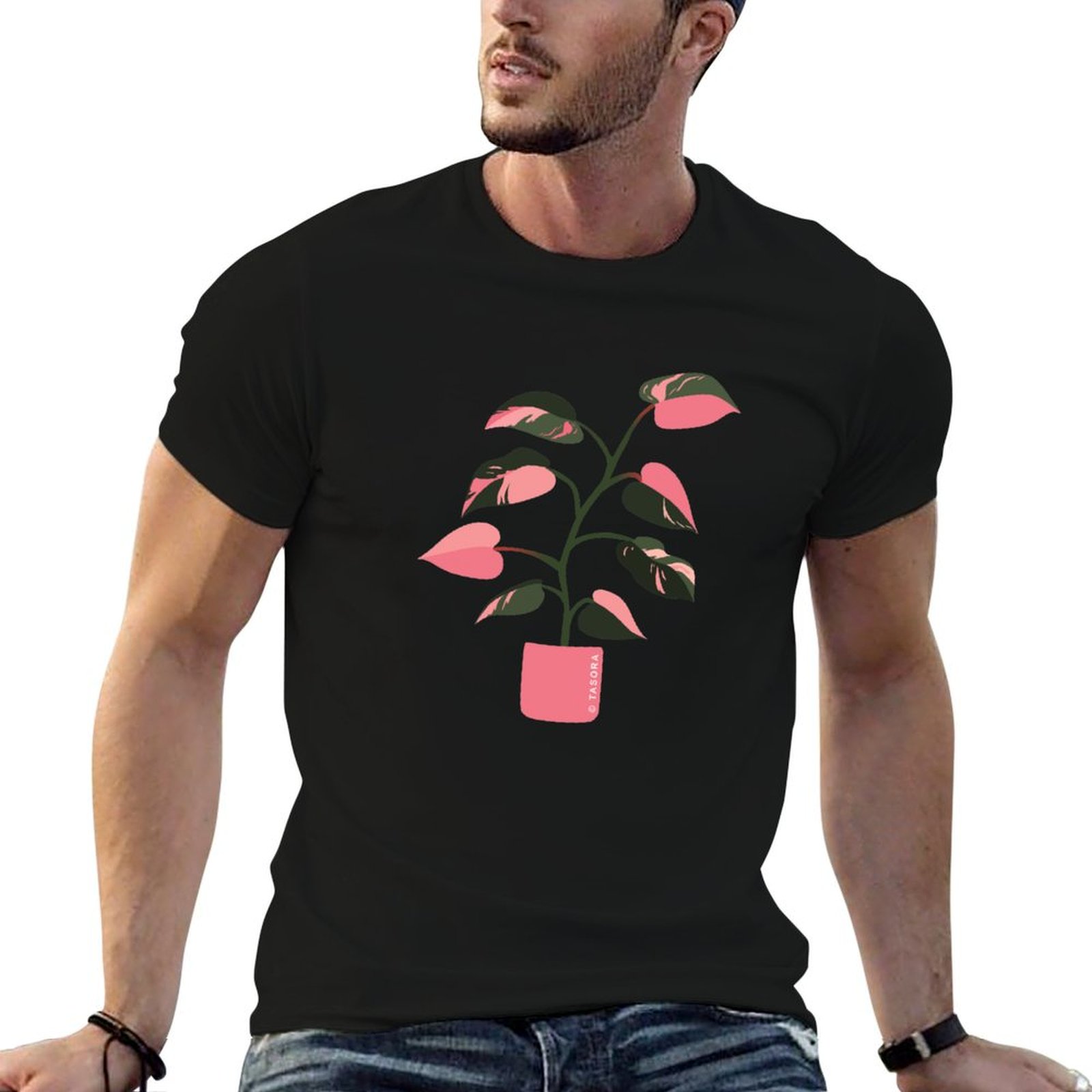 Philodendron Pink Princess - Kaos Philodendron Pink Princess Artwork Kaos