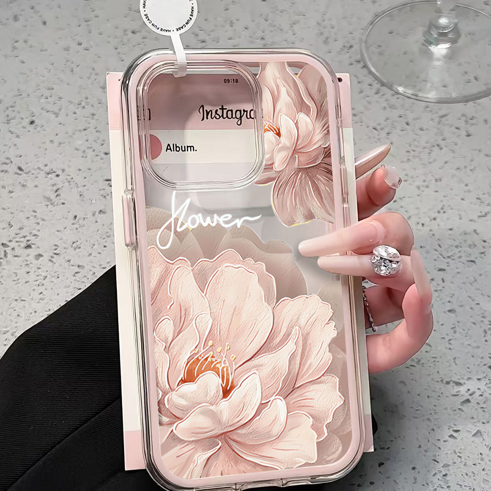 Plants X - Casing HP Transparan Motif Bunga Elegan