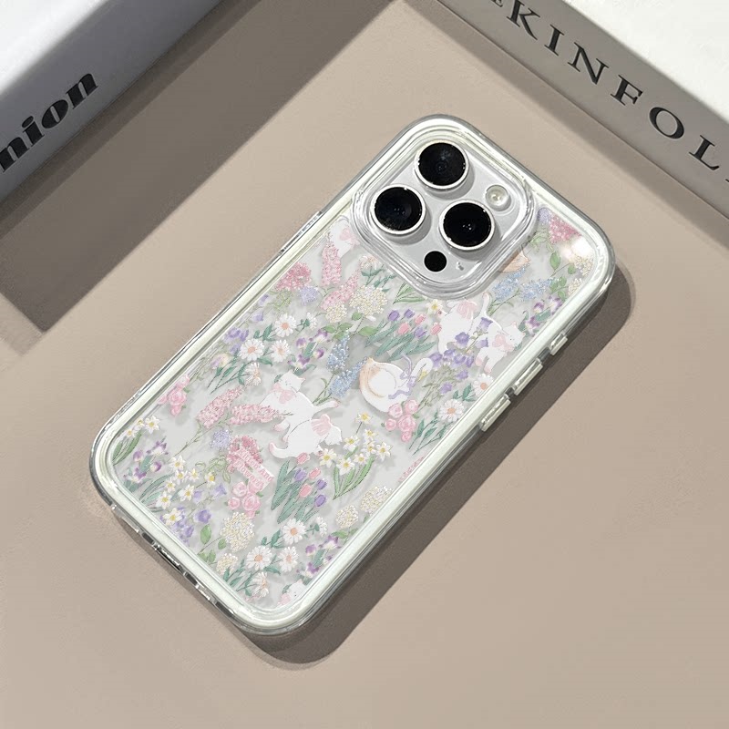 Plants X - Casing HP Silikon Transparan Motif Bunga