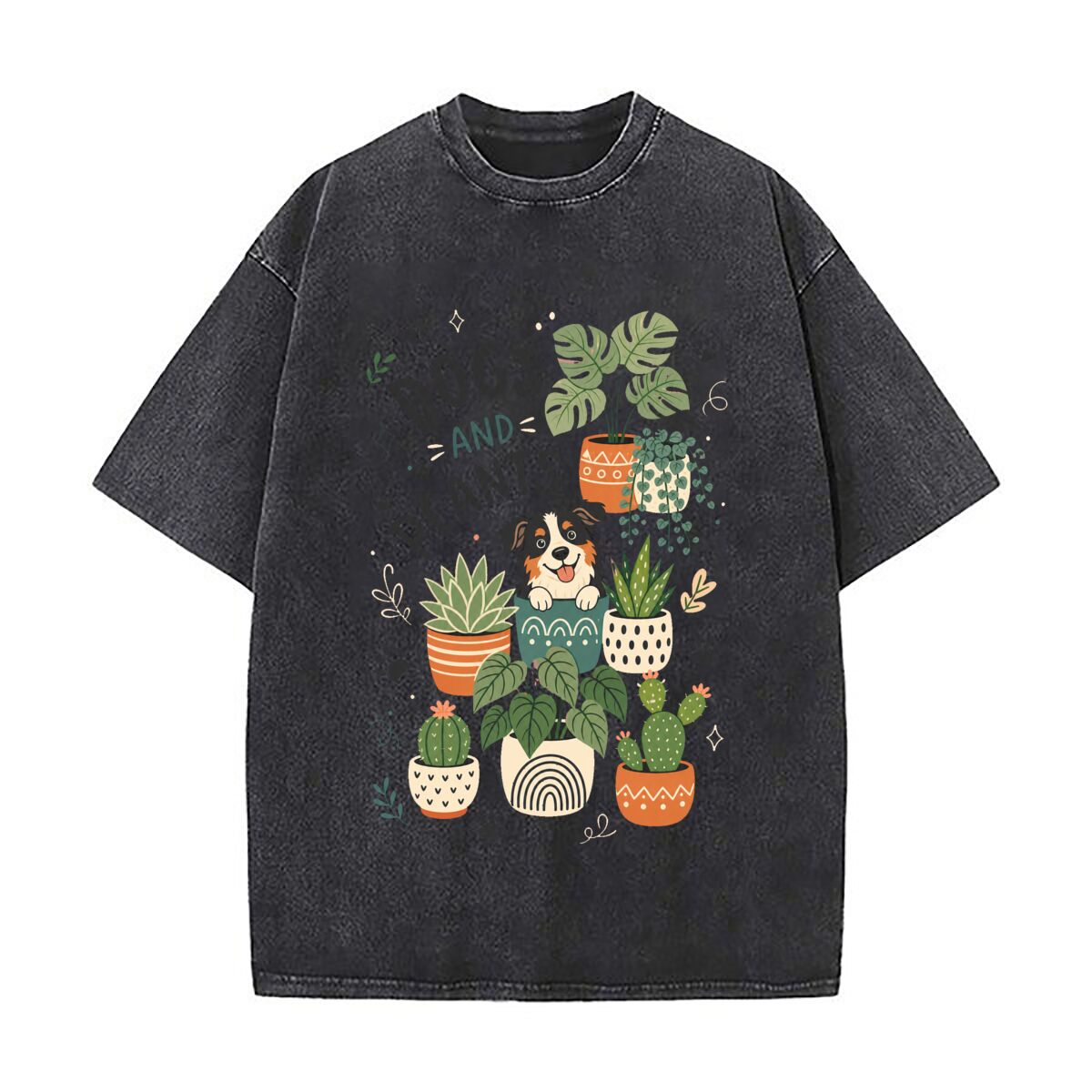 Parent Of Plant - Kaos Streetwear Longgar Bergaya Distressed dengan
