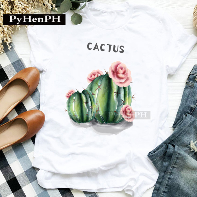 Kaos Wanita Motif Kaktus Lenga - Parent Of Plant ulasan dan harga
