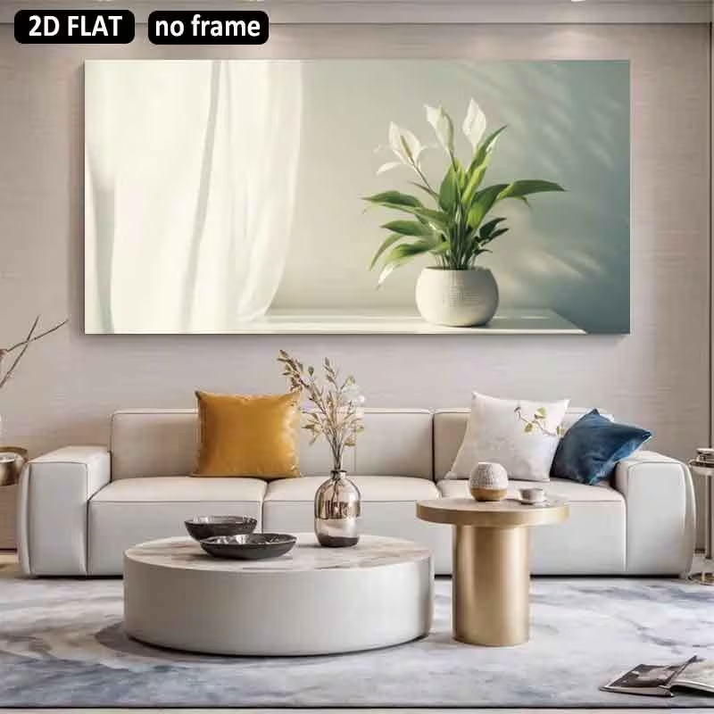 1 Buah (Tanpa Bingkai), 2D Dat - Peace Lily White ulasan dan harga