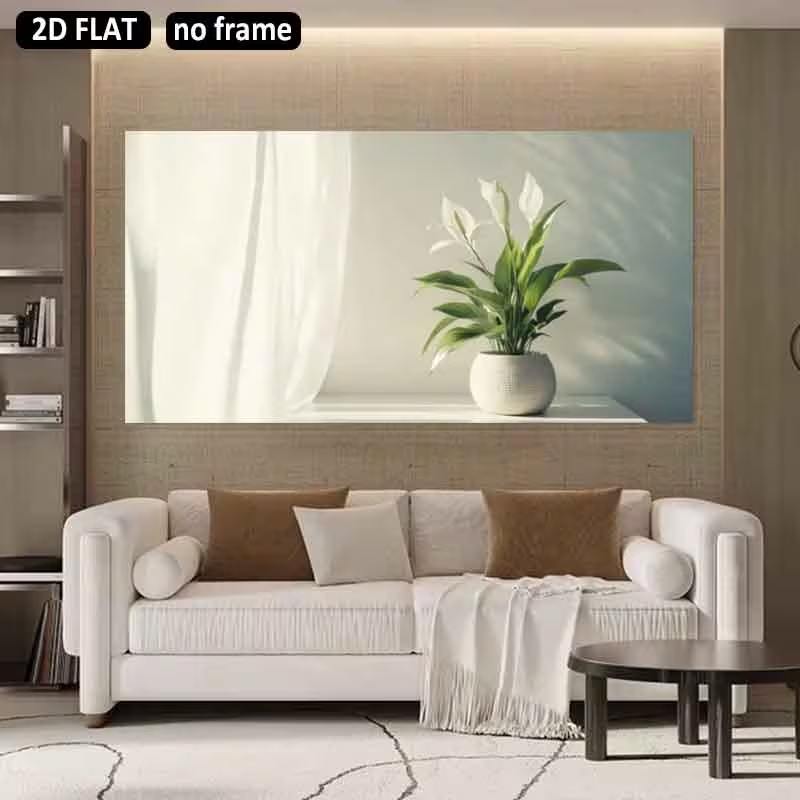 1 Buah (Tanpa Bingkai), 2D Dat - Peace Lily White ulasan dan harga